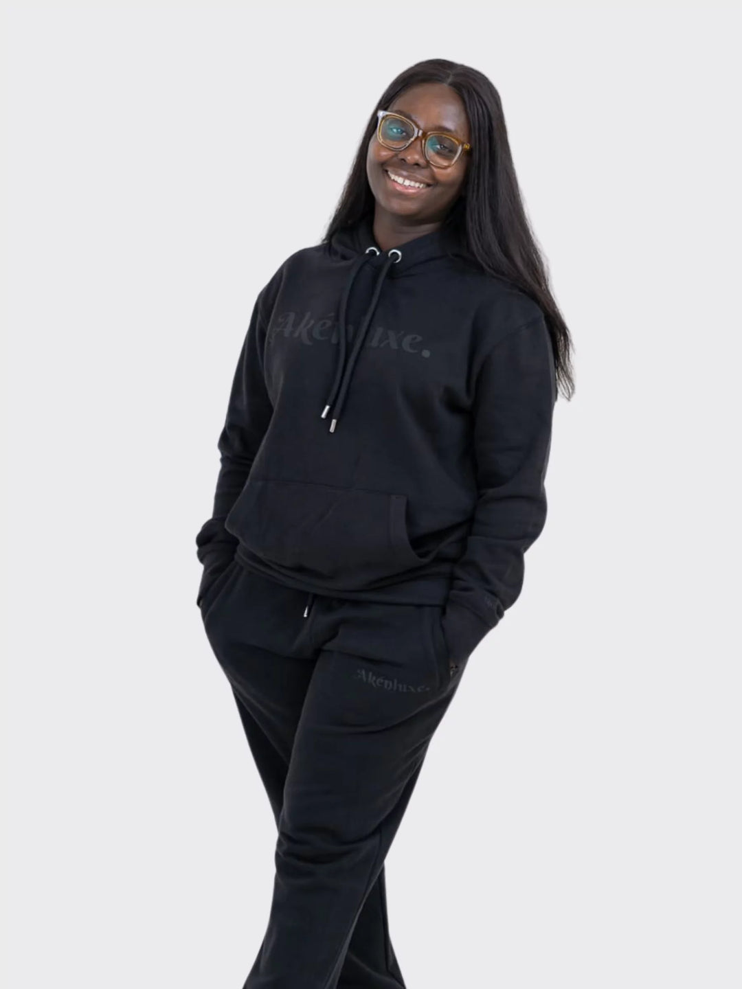 Akénluxe Premium Soft-Touch Rubberized Logo Unisex Hoodie